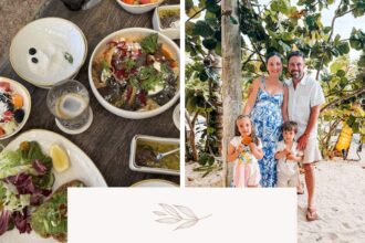 A collage graphic with four images from the House of AïA resort.